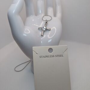 Stainless Steel Cross Necklace. New